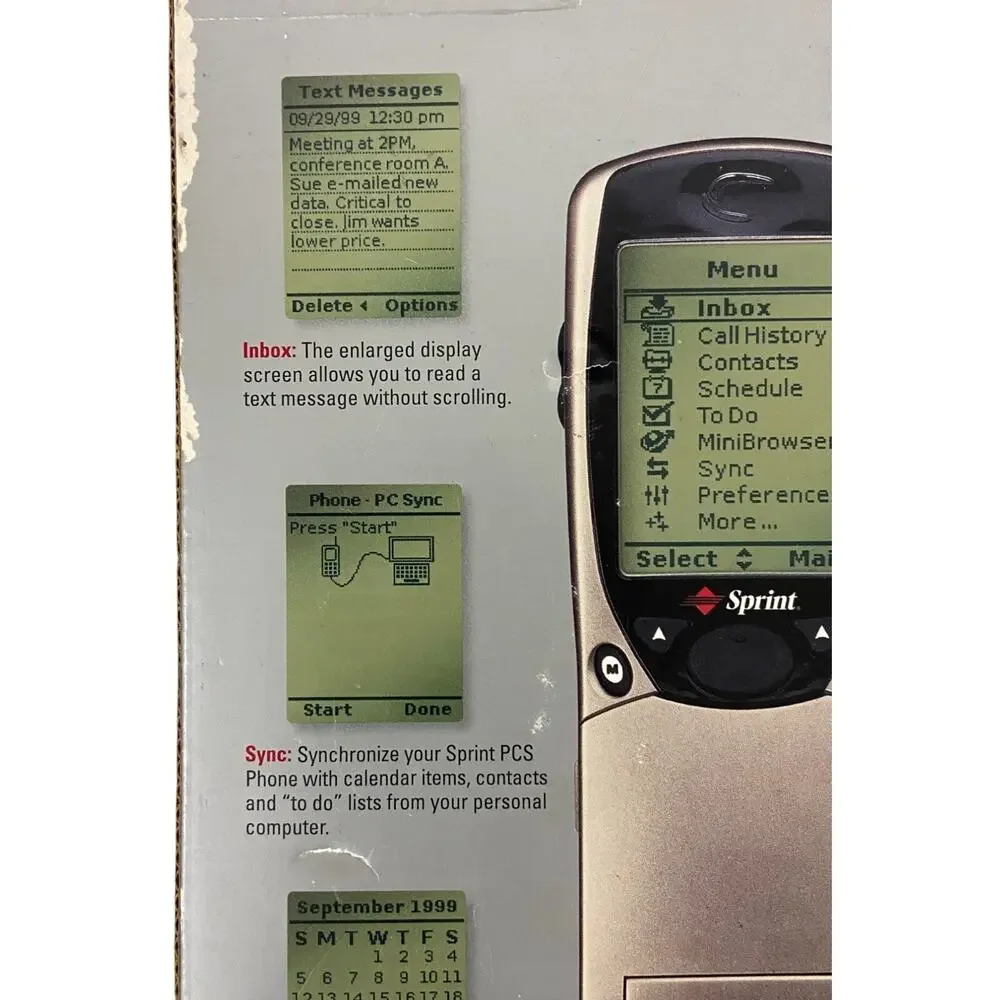Vintage SPRINT PCS NP-1000 Cellphone Secure Wireless Calling Untested